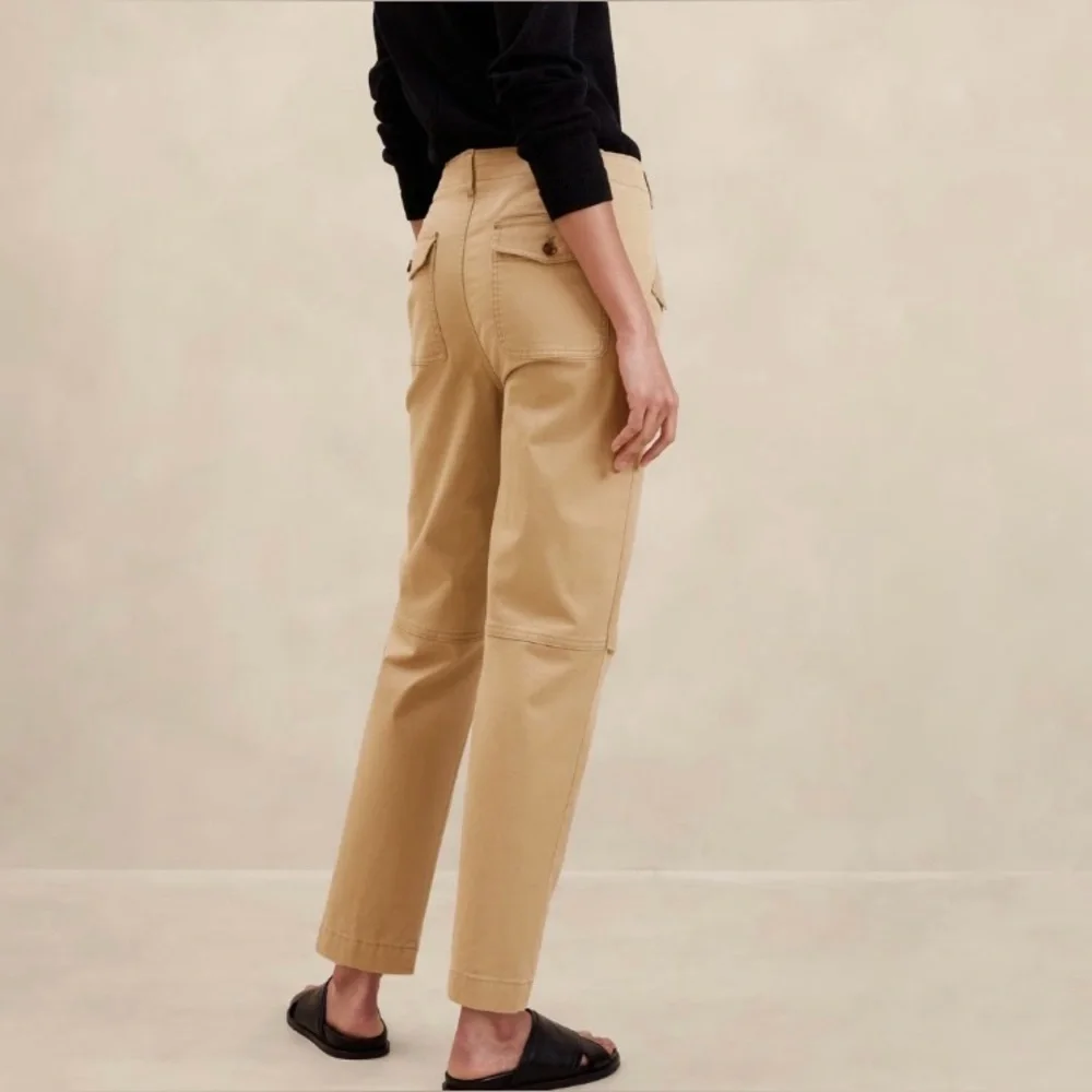Banana Republic Authentic Chino Girlfriend Pant Cream IT#BR10 - Picture 4 of 15